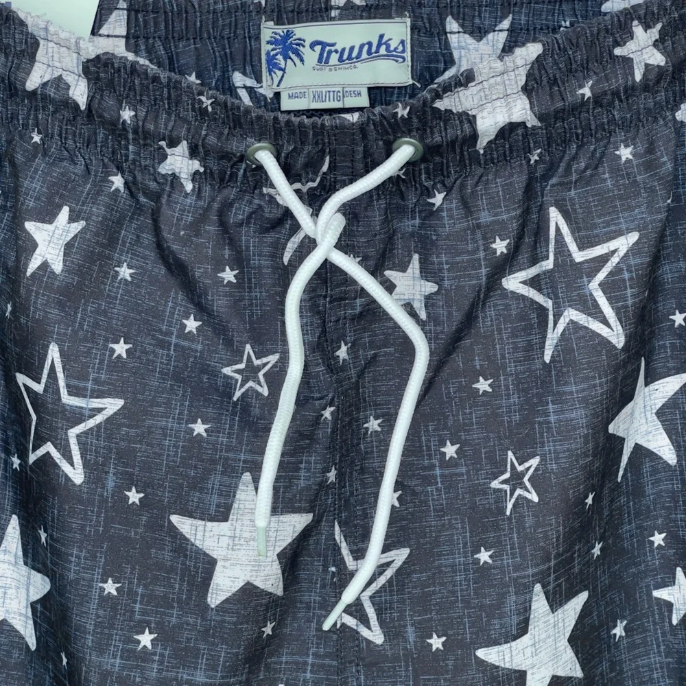 TRUNKS SURF AND SWIM CO. Swim Shorts Pockets Quick Dry Technology Starts Print - Picture 9 of 16